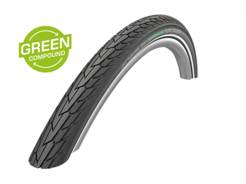 Купить Покрышка. 26x1.75  ROAD CRUISER K-Guard, TwinSkin B/B+RT (светоотр полоса) HS484 GREEN 50EPI SCHWALBE