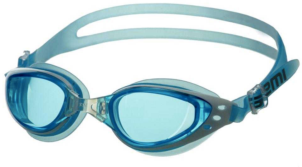 Купить Очки для плавания ATEMI B201, голубой/белый