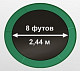 Купить Батут OXYGEN FITNESS Premium 8 футов, внутренняя сетка темно-зеленый